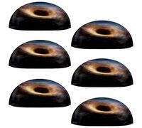 VAPOKF 6 maniglie a conchiglia per cassetti, semicircolari, utilizzate per camera da letto, cassettiera, armadio, porta della cucina, radiazioni dei fori e galassia stellata