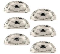 VAPOKF 6 maniglie a conchiglia per cassetti, semicircolari, utilizzate per camera da letto, cassettiera, armadio, porta della cucina, ghirlanda floreale, ape miele