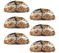 VAPOKF 6 maniglie a conchiglia per cassetti, semicircolari, utilizzate per camera da letto, cassettiera, armadio, porta della cucina, criceti nel cestino