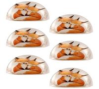 VAPOKF 6 maniglie a conchiglia per cassetti, semicircolari, utilizzate per camera da letto, cassettiera, armadio, porta della cucina, belle volpi