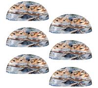VAPOKF 6 maniglie a conchiglia per cassetti, semicircolari, utilizzate per camera da letto, cassettiera, armadio, porta della cucina, manette innevate