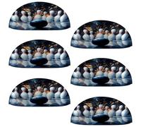 VAPOKF 6 maniglie a conchiglia per cassetti, semicircolari, utilizzate per camera da letto, cassettiera, armadio, porta della cucina, palla da bowling e spilli