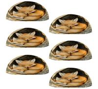 VAPOKF 6 maniglie a conchiglia per cassetti, semicircolari, utilizzate per camera da letto, cassettiera, armadio, porta della cucina, volpe madre e bambino che dorme