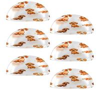VAPOKF 6 maniglie a conchiglia per cassetti, semicircolari, utilizzate per camera da letto, cassettiera, armadio, porta della cucina, bassotti carini