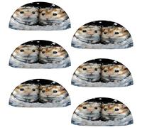 VAPOKF 6 maniglie a conchiglia per cassetti, semicircolari, utilizzate per camera da letto, cassettiera, armadio, porta della cucina, criceti nella grotta