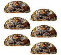 VAPOKF 6 maniglie a conchiglia per cassetti, semicircolari, utilizzate per camera da letto, cassettiera, armadio, porta della cucina, mamma tigre e cuccioli di bambino