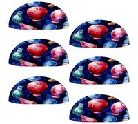 VAPOKF 6 maniglie a conchiglia per cassetti, semicircolari, utilizzate per camera da letto, cassettiera, armadio, porta della cucina, spille da bowling colorate