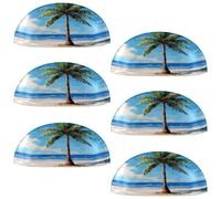 VAPOKF 6 maniglie a conchiglia per cassetti, semicircolari, utilizzate per camera da letto, cassettiera, armadio, porta della cucina, palma da spiaggia
