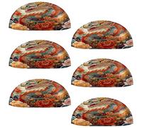 VAPOKF 6 maniglie a conchiglia per cassetti, semicircolari, utilizzate per camera da letto, cassettiera, armadio, porta della cucina, drago antico peonia fiori