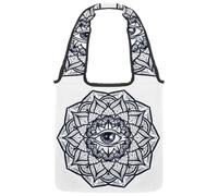 VAPOKF All Seeing Eye - Borsa a tracolla da donna, in tela, con motivo mandala con occhio di vedere, grande, riutilizzabile, per scuola, lavoro, ufficio, viaggi, shopping, stile casual