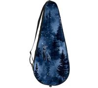 VAPOKF Animals Under Night Forest - Custodia per racchette da tennis, custodia per racchette da tennis, può contenere fino a 2 racchette