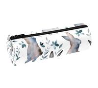 VAPOKF Astucci acquerellabili con coniglietto pasquale e lepri, in pelle ecologica in poliuretano, organizer per cancelleria per studenti, per donne, ragazze, ragazzi, bambini, scuola, ufficio, Multi