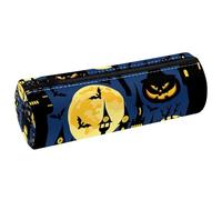 VAPOKF Astucci per matite con castello di Halloween, albero morto, luna, in pelle PU, astuccio per penne, cancelleria per studenti, astuccio per trucchi, per donne, ragazze, ragazzi, bambini, scuola e