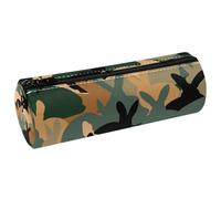 VAPOKF Astucci per matite con silhouette di coniglietto pasquale, in pelle PU, astuccio per cancelleria per studenti, astuccio per trucchi per donne, ragazze, ragazzi, bambini, scuola e ufficio, Multi