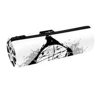 VAPOKF Astucci per matite con teschio e asso di picche, in pelle PU, per studenti, cancelleria, trousse per trucchi per donne, ragazze, ragazzi, bambini, scuola e ufficio, Multi, 20x6.3x6.3 CM