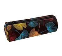 VAPOKF Astuccio colorato con stampa di Gingko Biloba, in pelle PU, per penne, cancelleria per studenti, astuccio per trucchi, per donne, ragazze, ragazzi, bambini, scuola e ufficio, Multi, 20x6.3x6.3