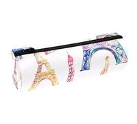 VAPOKF Astuccio colorato con stampa di Torri Parigi, in pelle PU, astuccio per penne, cancelleria per studenti, astuccio per trucchi, per donne, ragazze, ragazzi, bambini, scuola e ufficio, Multi