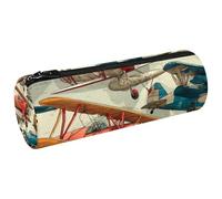 VAPOKF Astuccio colorato con vecchi aeroplani, portamonete, trousse per trucchi per studenti, cancelleria, scuola, ufficio
