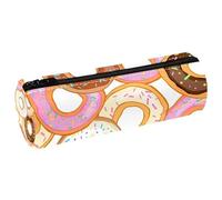 VAPOKF Astuccio colorato in pelle a forma di ciambella, per penne, matite, monete, cosmetici, cosmetici, cancelleria per studenti, scuola, ufficio, Multi, 20x6.3cm/7.9x2.5in, Astuccio per matite