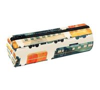 VAPOKF Astuccio con stampa di carrozza di treno, in pelle PU, astuccio per penne, cancelleria per studenti, borsa per trucchi, per donne, ragazze, ragazzi, bambini, scuola e ufficio, Multi, 20x6.3x6.3