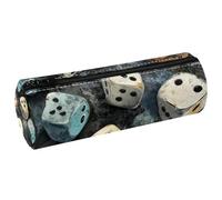 VAPOKF Astuccio con stampa di dadi dilatati, in pelle PU, per penne, cancelleria per studenti, per donne, ragazze, ragazzi, bambini, scuola e ufficio, Multi, 20x6.3x6.3 CM, Astuccio