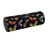 VAPOKF Astuccio con stampa di falene e farfalle, in pelle PU, per penne, cancelleria per studenti, per donne, ragazze, ragazzi, bambini, scuola e ufficio, Multi, 20x6.3x6.3 CM, Astuccio