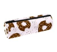 VAPOKF Astuccio in pelle a forma di ciambella, per penne, matite, monete, cosmetici, cosmetici, cancelleria per studenti, scuola, ufficio, Multi, 20x6.3cm/7.9x2.5in, Astuccio per matite