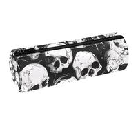 VAPOKF Astuccio in pelle a forma di teschio morto, per penne, matite, monete, cosmetici, cosmetici, cancelleria per studenti, scuola, ufficio, Multi, 20x6.3cm/7.9x2.5in, Astuccio per matite