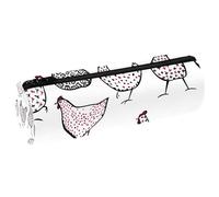 VAPOKF Astuccio in pelle con disegno a inchiostro polli maculati, portapenne, portamonete, trousse per trucchi per studenti, cancelleria, scuola, ufficio, Multi, 20x6.3cm/7.9x2.5in, Astuccio per