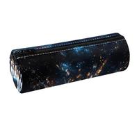 VAPOKF Astuccio in pelle con palla da bowling e spilli, per penne, matite, monete, cosmetici, cosmetici, cancelleria per studenti, scuola, ufficio