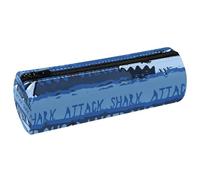 VAPOKF Astuccio in pelle PU con squalo pericoloso sull'oceano, astuccio per penne e cancelleria per studenti, astuccio per trucchi per donne, ragazze, ragazzi, bambini, scuola e ufficio, Multi