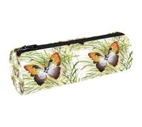 VAPOKF Astuccio in tela con farfalle e fiori estivi, portamonete, trousse per cosmetici, cancelleria per studenti, cose per la scuola, ufficio, Multi, 20x6.3cm/7.9x2.5in, Astucci per matite