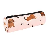 VAPOKF Astuccio in tela con impronte di cani grigi, per penne, monete, cosmetici, cosmetici, cancelleria per studenti, scuola, ufficio