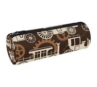 VAPOKF Astuccio in tela retrò Steampunk Cars portapenne portamonete borsa cosmetica per studenti cancelleria scuola ufficio stoccaggio, Multi, 20x6.3cm/7.9x2.5in, Astucci per matite