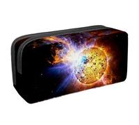 VAPOKF Astuccio per matite, astuccio per matite, per ragazzi e ragazze, materiale scolastico - Sun Solar Flare Explode, multicolore, 2,3 x 8,2 x 3,9 in/6 x 21 x 10 cm, organizer per borse,