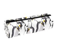 VAPOKF Astuccio per matite con famiglia di pinguini imperatori, in pelle PU, astuccio per cancelleria per studenti, astuccio per trucchi, per donne, ragazze, ragazzi, bambini, scuola e ufficio, Multi