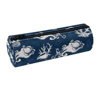 VAPOKF Astuccio per matite con mostro di polpo marino, in pelle PU, astuccio per penne, cancelleria per studenti, astuccio per trucchi, per donne, ragazze, ragazzi, bambini, scuola e ufficio, Multi