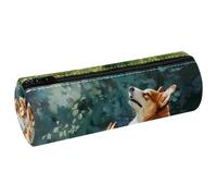 VAPOKF Astuccio per matite con stampa acquerello su prato margherita, in pelle PU, astuccio per cancelleria per studenti, astuccio per trucchi per donne, ragazze, ragazzi, bambini, scuola e ufficio