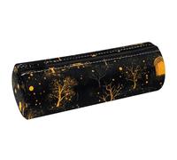 VAPOKF Astuccio per matite con stampa di Halloween con albero morto, in pelle PU, per studenti, cancelleria, trousse per trucchi, per donne, ragazze, ragazzi, bambini, scuola e ufficio, Multi
