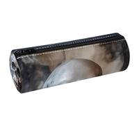 VAPOKF Astuccio per matite con stampa teschio umano morto, in pelle PU, astuccio per cancelleria per studenti, astuccio per trucchi, per donne, ragazze, ragazzi, bambini, scuola e ufficio, Multi