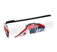 VAPOKF Astuccio per matite con treno acquerello, in pelle PU, per studenti, cancelleria e trucchi, per donne, ragazze, ragazzi, bambini, scuola, ufficio, Multi, 20x6.3x6.3 CM, Astuccio