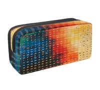 VAPOKF Astuccio per matite e penne, astuccio per cancelleria per studenti, con cerniera, per ragazzi e ragazze, forniture per scuola e ufficio, vecchio tavolo di matematica, Multi, 2.3x8.2x3.9in