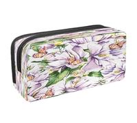 VAPOKF Astuccio per matite e penne, astuccio per cancelleria per studenti, con cerniera, per ragazzi e ragazze, forniture per scuola e ufficio, rose rosse, Farfalle sul gelsomino fiorito,