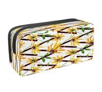 VAPOKF Astuccio per matite e penne, astuccio per cancelleria per studenti, con cerniera, per ragazzi e ragazze, forniture per scuola e ufficio, rose rosse, Fiore selvatico botanico Rudbeckia Hirta,