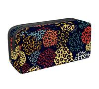 VAPOKF Astuccio per matite e penne, astuccio per cancelleria per studenti, con cerniera, per ragazzi e ragazze, materiale scolastico e ufficio, texture colorata della pelle
