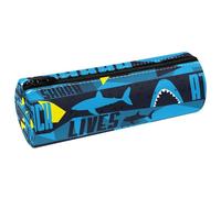 VAPOKF Astuccio per matite pericoloso, in pelle PU, con squalo grunge, astuccio per penne, cancelleria per studenti, borsa per trucchi, per donne, ragazze, ragazzi, bambini, scuola e ufficio, Multi