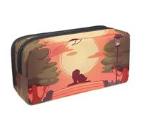 VAPOKF Astuccio per penne, astuccio per cancelleria per studenti, per ragazzi, ragazze, forniture scolastiche per ufficio - Giovani coppie romantiche appuntamenti, Multi, 2.3x8.2x3.9in/6x21x10cm,