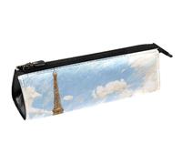 VAPOKF Astuccio per penne con disegno a mano Torre di Parigi Paesaggio urbano Astuccio per cancelleria Astuccio per matite Borsa cosmetica