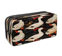 VAPOKF Astuccio per penne e cancelleria per studenti, con cerniera, per ragazzi e ragazze, articoli per la scuola e l'ufficio, anatroccolo bianco, Multi, 2.3x8.2x3.9in/6x21x10cm, Astuccio