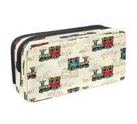VAPOKF Astuccio per penne e cancelleria per studenti, con cerniera, per ragazzi e ragazze, materiale scolastico e ufficio, locomotive a vapore retrò, Veicolo Steampunk retrò, 2.3x8.2x3.9in/6x21x10cm,